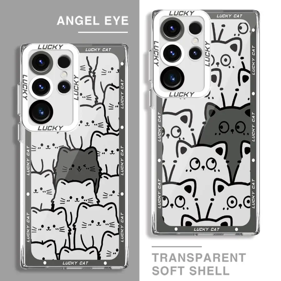 

Lucky Cat Phone Case for Samsung Galaxy Note10Plus 20 20Ultra S23 24 Ultra S22 S20 FE S21 Plus 5G S22Ultra Matte