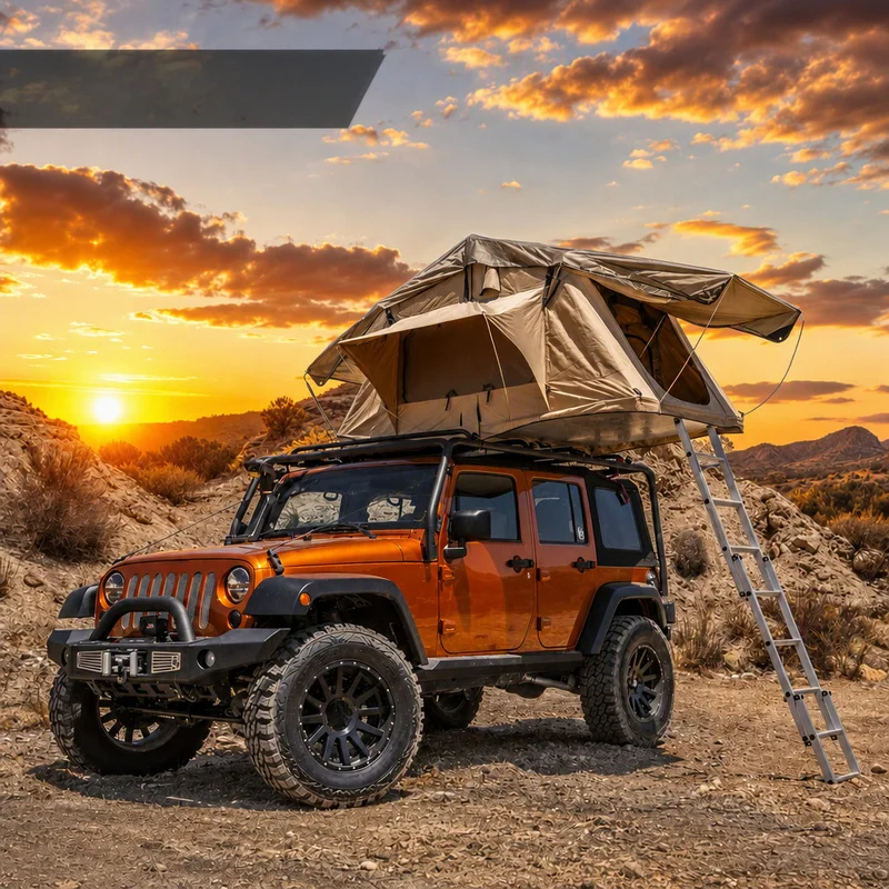 High Quality Hydraulic Quick Open 3-4 Person Soft Shell Rooftop Tent 5-Year Warranty For SUV Offroad Overland Camping