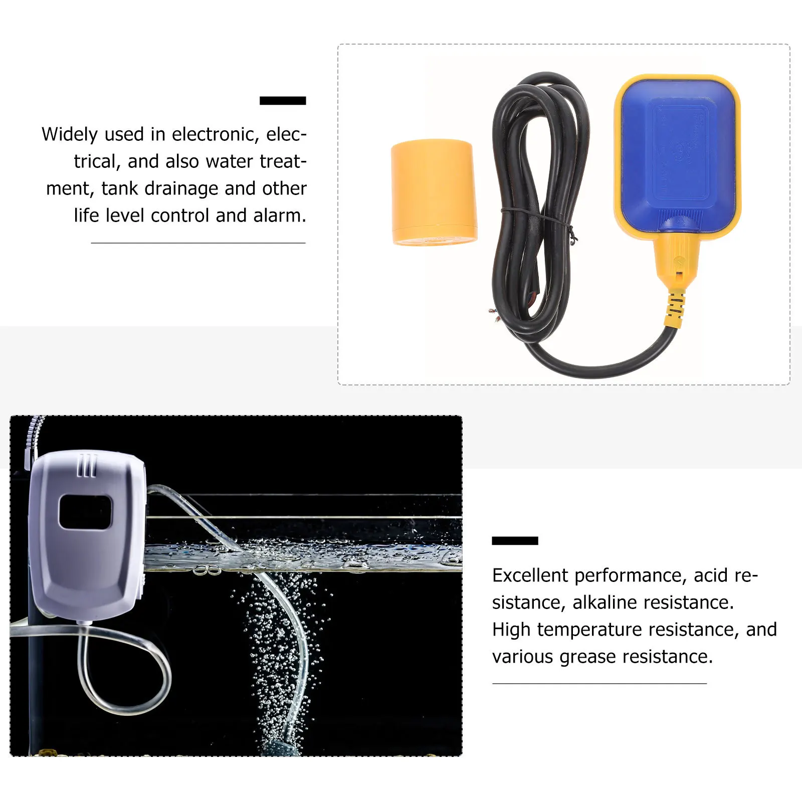2 متر البلاستيك وحدة تحكم في المستوى المياه تعويم لمضخة الخزان صمام التحكم الآلي السائل مستوى التبديل خزان المياه صمام الطوف