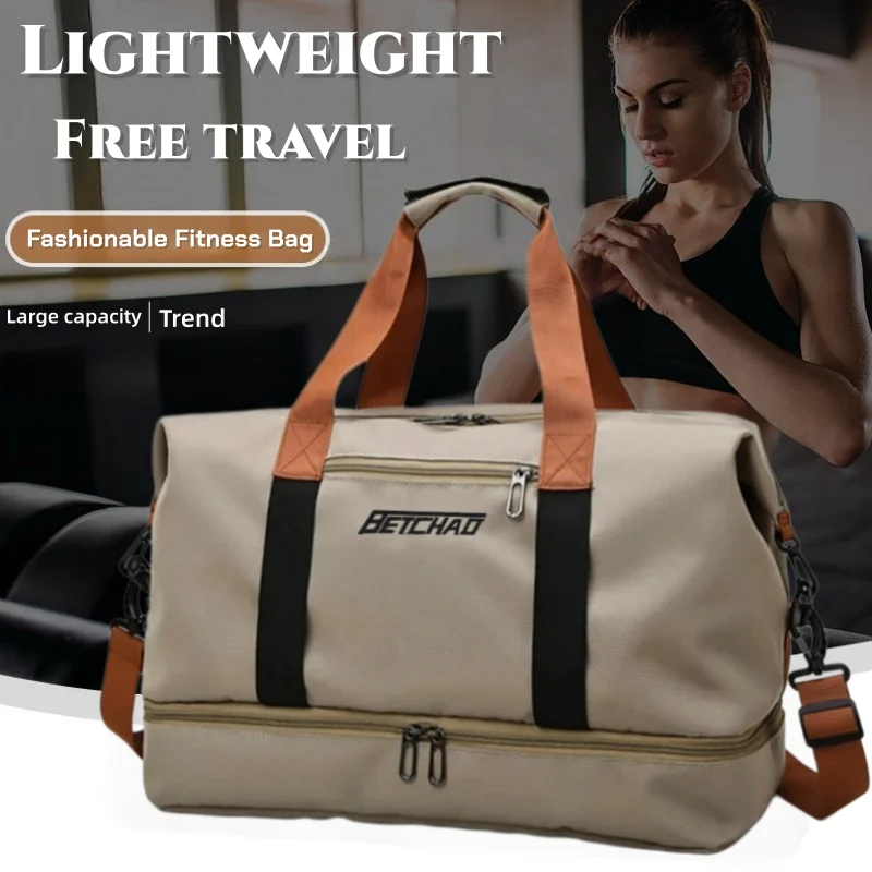 Sports Handbag, Fitness Bag, Expandable Travel Bag with Large Capacity. Perfect for Gym, Weekend Trips, Carry-On, and Versatile
