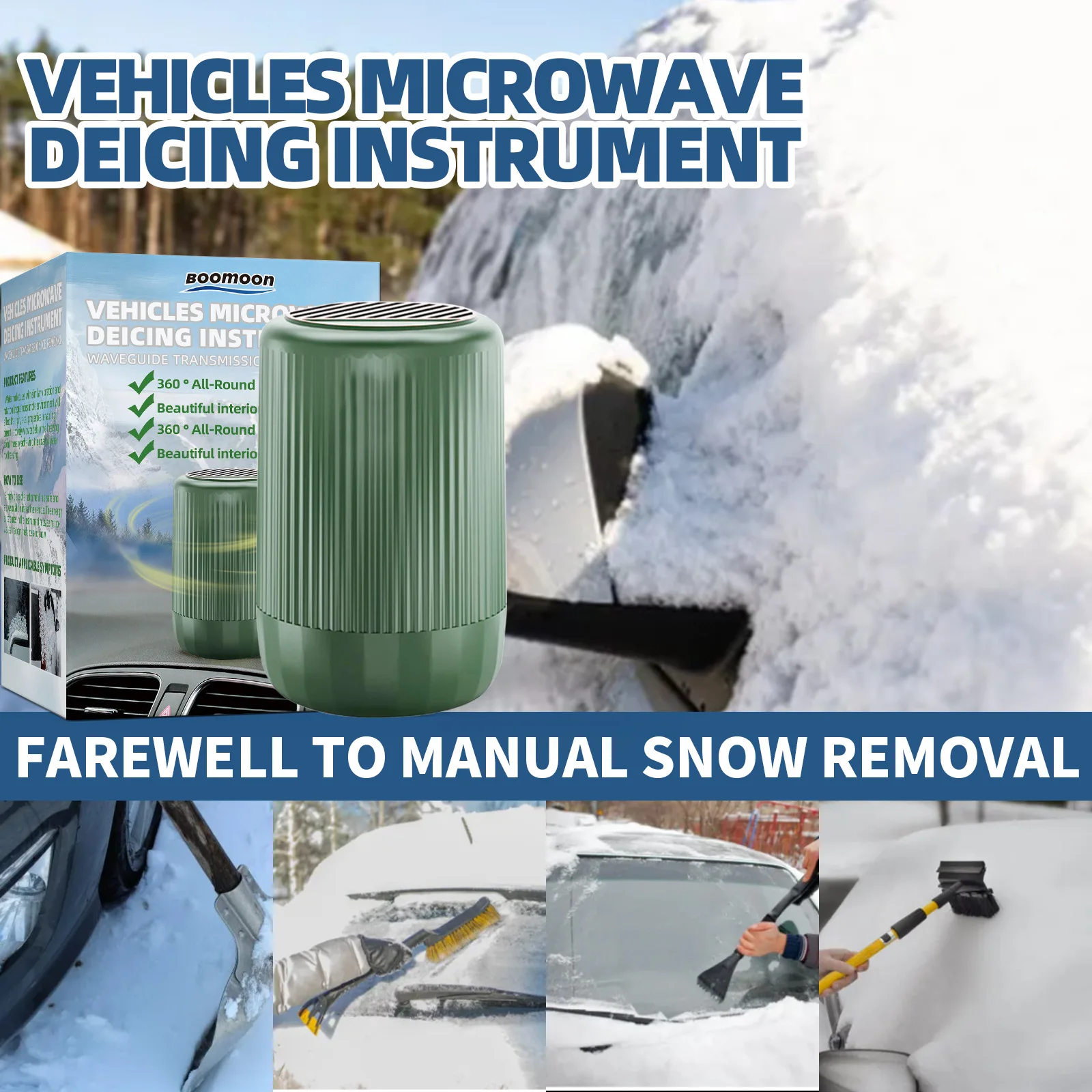 

Portable Car Snow Removal Humidifier Car Deicer Microwave Electromagnetic Molecular Antifreeze Snow Removal Tool New
