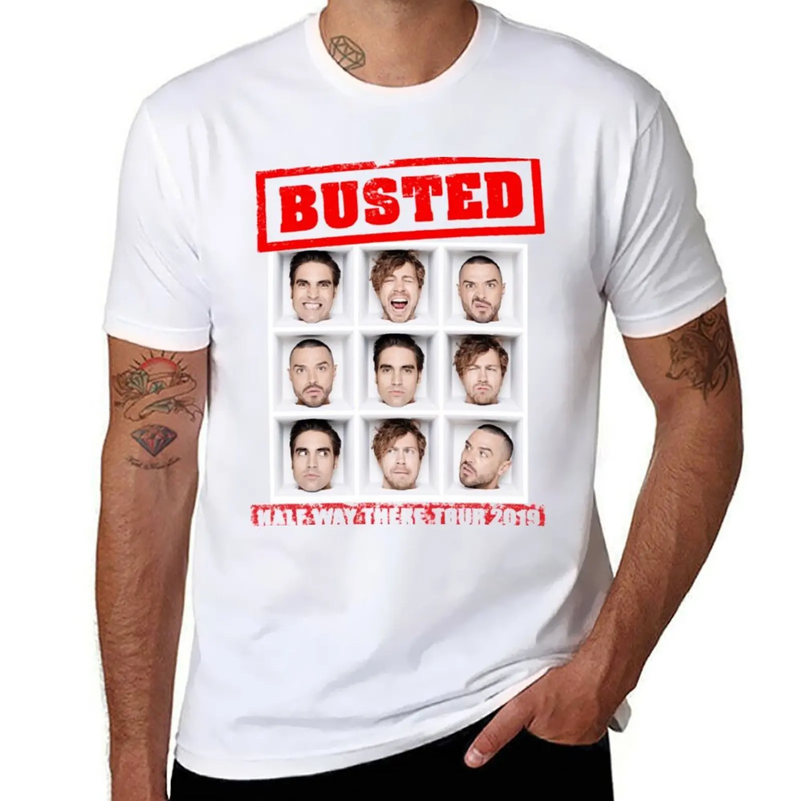

BUSTED TOUR T-Shirt man t shirt summer man t shirts high quality luxury brand T-Shirt