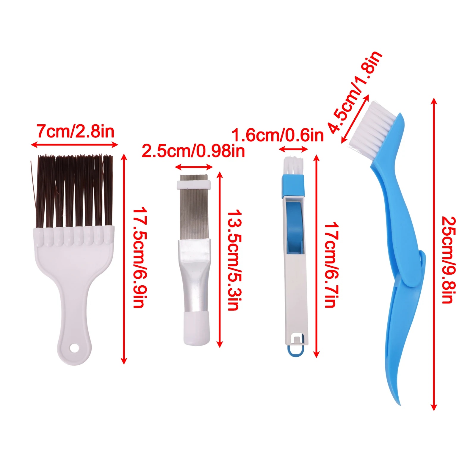 Dust Removal Brush Air Conditioner Brush Efficient Dust Removal Flexible Handling Kit For Refrigerator Maintenance As Shown
