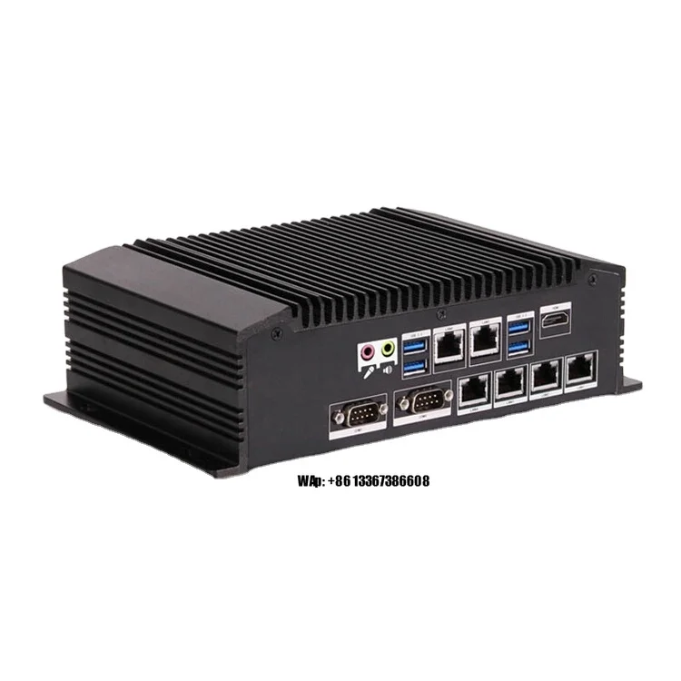 

Popular Industrial Desktop 6 Gigabit Ethernet Ports Fanless Embedded Design Industrial Computer Accessories