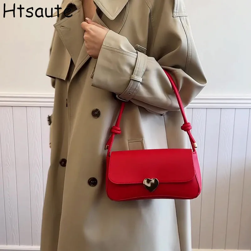 

Elegant Bag For Women PU Leather Shoulder Bags Y2K Mini Handbags Designer Hobos Underarm Shopping Bag Suitable Daily Use bolsos