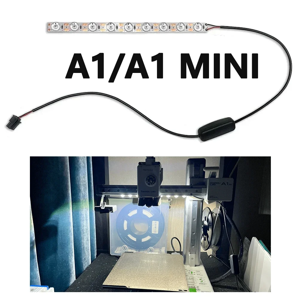 

Для лаборатории Bambu A1/A1mini светодиодная лента Ra95 заполняющий свет 24 В супер яркие аксессуары для 3D-принтеров Bambulab