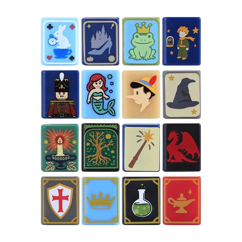 MOC Bausteine 16 Stück/Set Magisches Buch Ziegelsteine Figuren-Zubehör DIY Kreative Stadt Lernsets Spielzeug für Kinder – Detail 2
