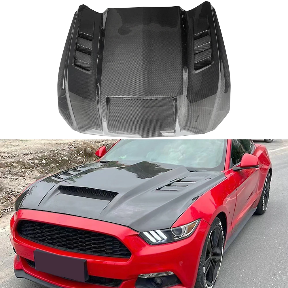 

New Carbon Fiber Engine Cover For Mustang 2015-2017 With Easy Installation