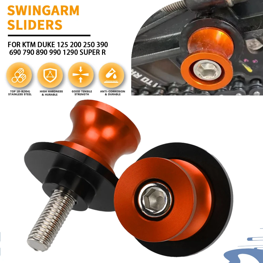 

Для Duke 125 200 250 390 690 790 890 990 1290 Super R аксессуары для мотоциклов 10 мм маятник, слайдер, крышка, шины, воздушная крышка