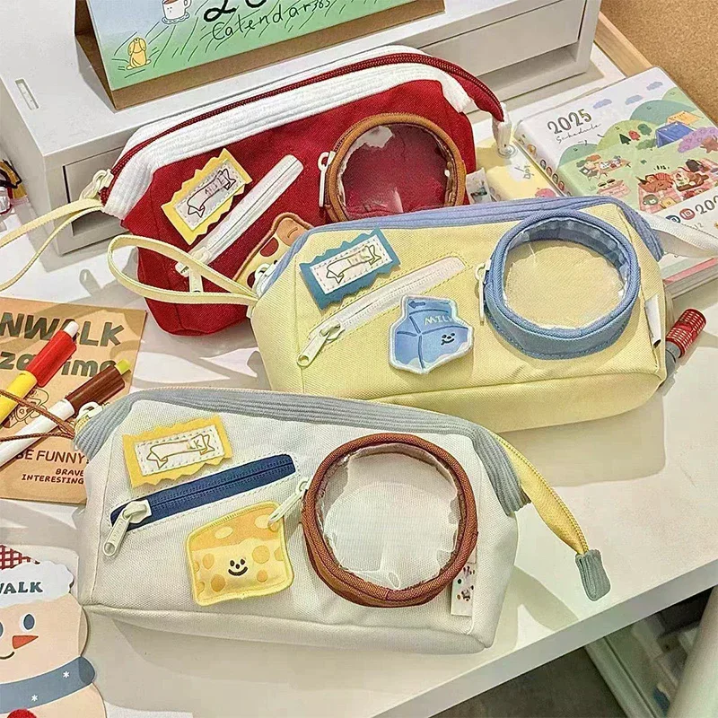 

Очаровательный пенал для карандашей в форме бургера, большой вместимости, многослойный, в японском стиле, для студентов, с высокой эстетической ценностью, многофункциональный, для канцелярских принадлежностей