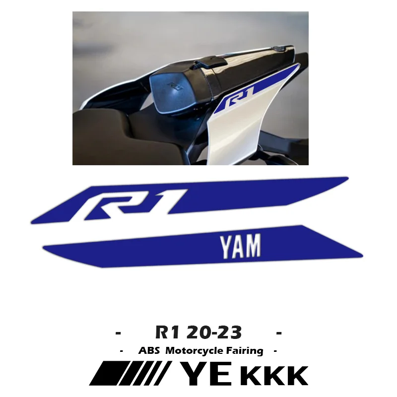 

For YAMAHA YZFR1 YZF-R1 R1M YZF1000 Rear Tail Fairing Sticker Rear Seat Line Hollowing 2020-2023 21 22 23 All Logo