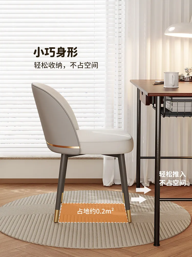 

Cream wind makeup master bedroom household white dressing makeup stool Internet celebrity dining chair back to dresser stool