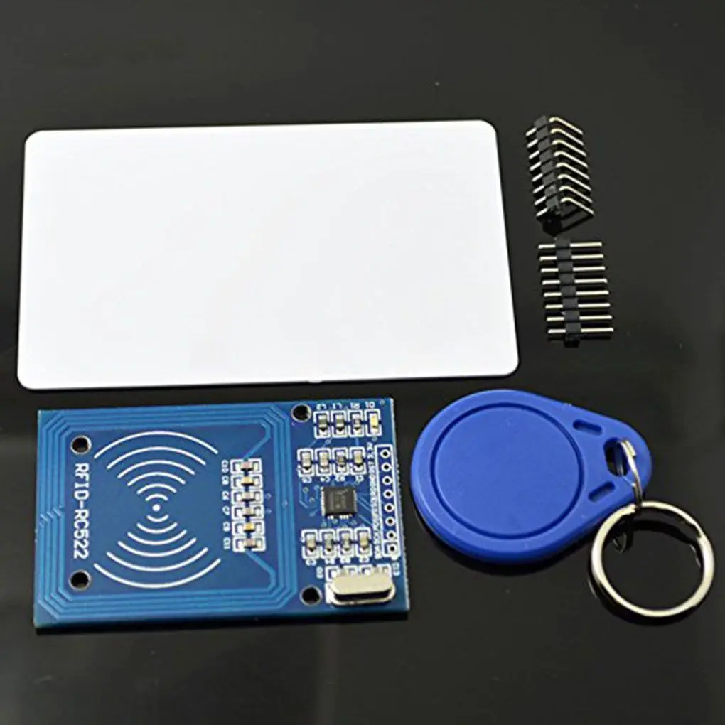 MFRC-522 RFID Kit RF IC وحدة استشعار البطاقة S50 بطاقة فارغة حلقة رئيسية متوافقة مع Arduino Raspberry Pi