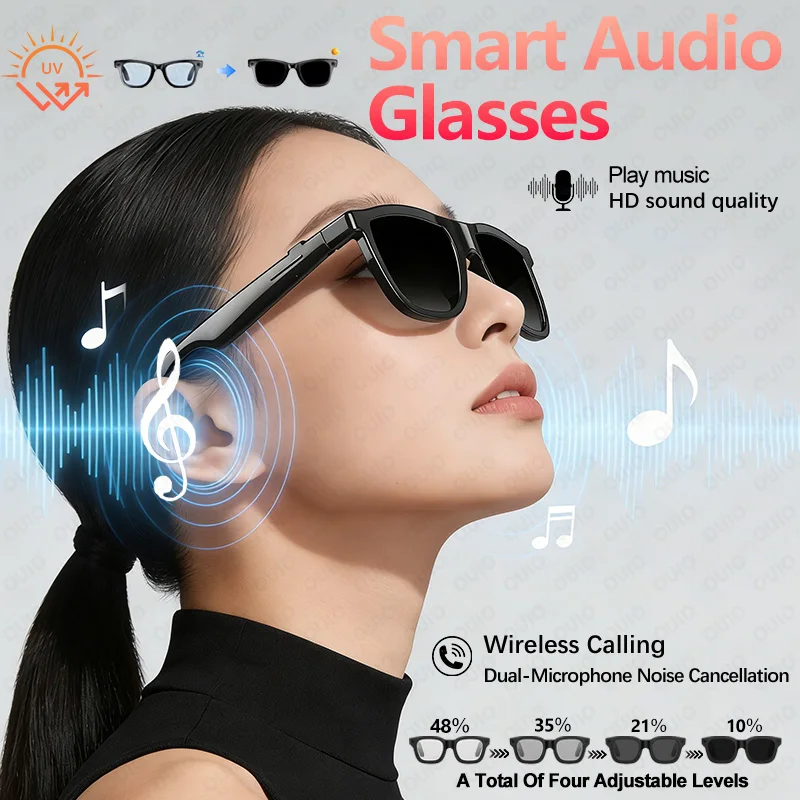 

New Fashion Smart Audio Glasses Play Music Wireless Calling Ultra-clear Sound Quality CD-level Listening Experience Smartglasses