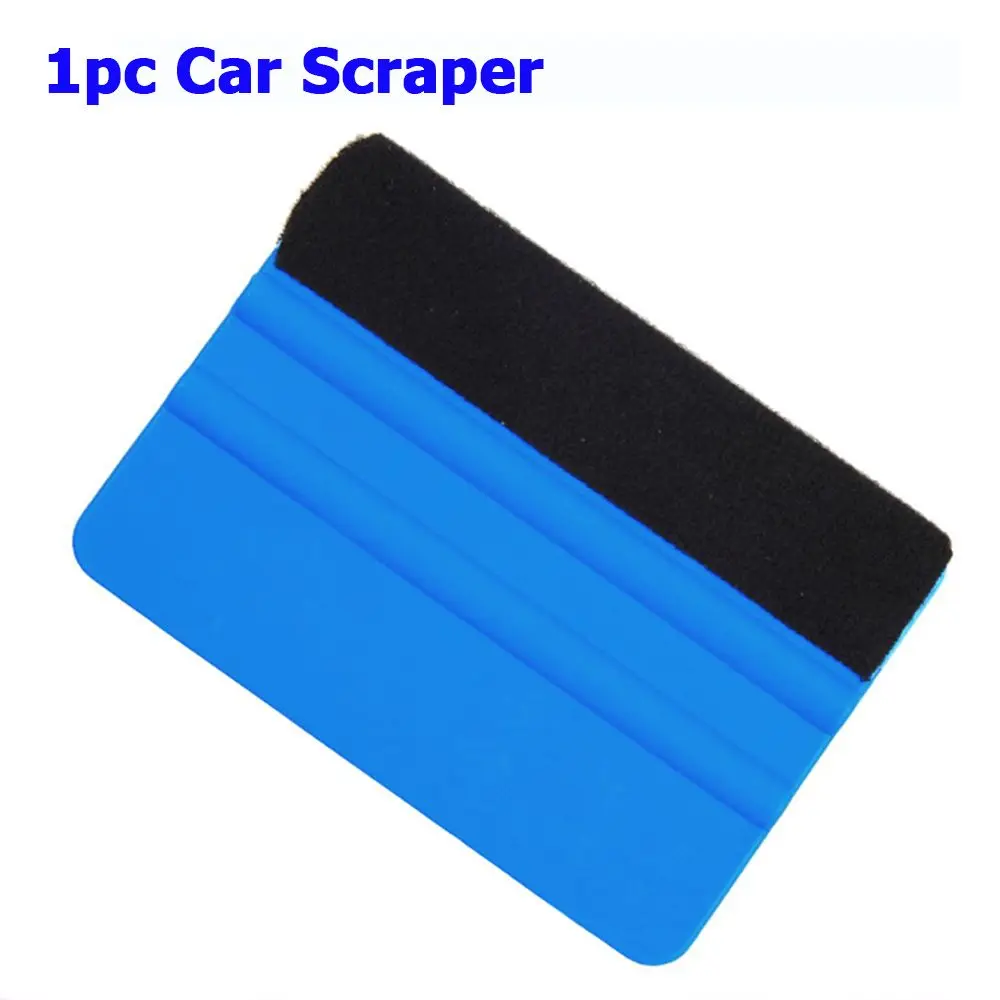 Blue Suede Glass Windows Car Styling Accessories, Vinyl Sticker Tool, Car Foil Tool, Squeegee Scraper