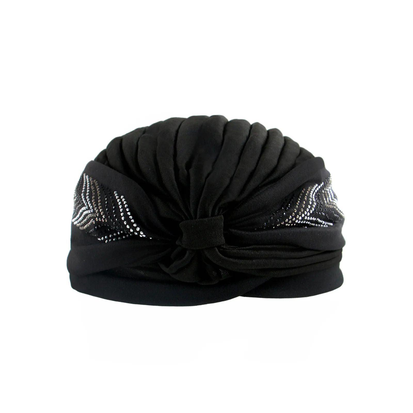 

2025 черный капот, индийская шляпа, женская химиотерапия, мусульманский внутренний хиджаб, шапочки, плиссированный платок, исламская повязка на голову, головной убор от выпадения волос