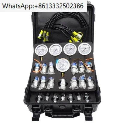 Hydraulic Pressure Test Kit 5 Gauges 13 Couplings 14 Tee Connectors