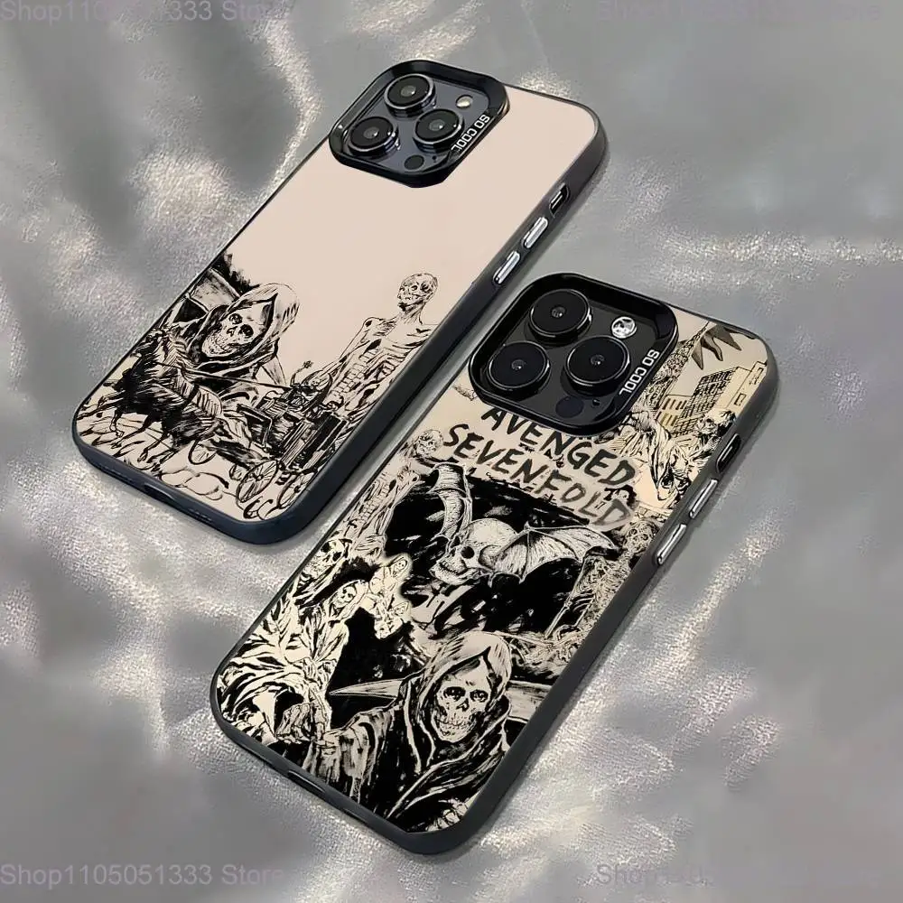

A-Avenged S-Sevenfold Rock Phone Case For iPhone 16,15,14,13,12,11,Pro,XS,Max,Plus,Mini,SE Black Candy Matte Shockproof Cover