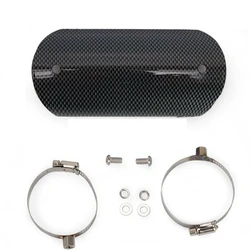 Universal Motorcycle Exhaust Pipe Protector Carbon Fiber Style Heat Shield Cover Guard Anti-scalding Cover