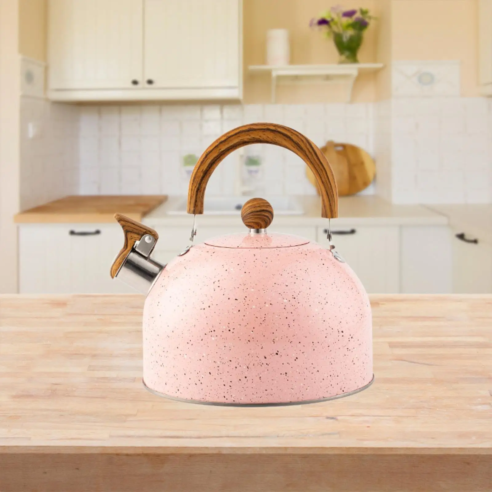 Stainless Steel Whistling Kettle 3L Anti Scald Handle Multipurpose Loud Alarm Hot Water Tea Kettle for Induction Gas Camping