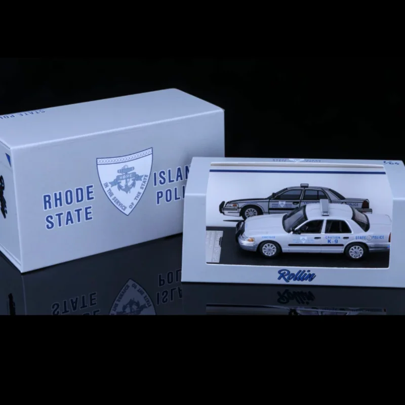 Rollin 1:64 Scale CV K-9 State Police Alloy Vehicle Model Simulation Toy desktop Collection Gift Static Display