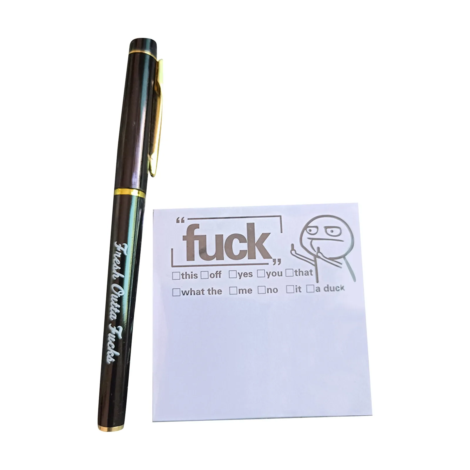 Funny Memo Funny Postit Offensive Message Sticker Pen Set Postit Set Stationery And Office Supplies Novelty Notes 5ml