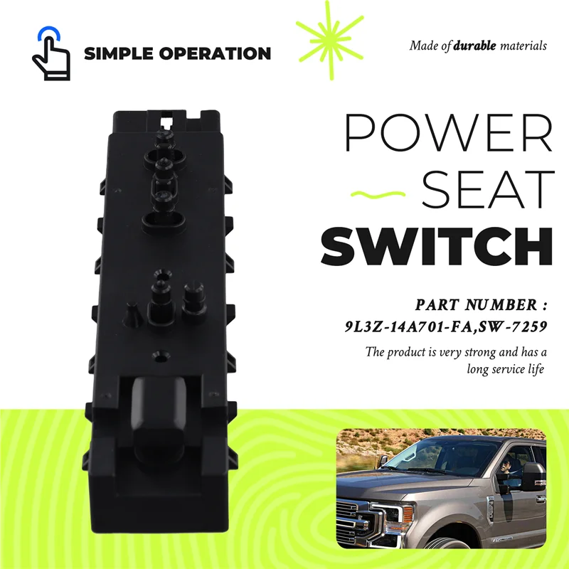 

Car Right Seat Switch Electric Seat Adjustment 9L3Z-14A701-FA For Ford Escape F150 F250 F350 For Lincoln