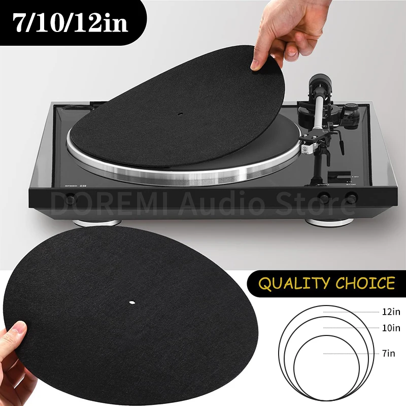 7/10/12 zoll Filz Plattenspieler Platter Vinyl Schallplatte Pad Anti-Statische Anti-slip Schutz Matte für LP Vinyl Plattenspieler Zubehör