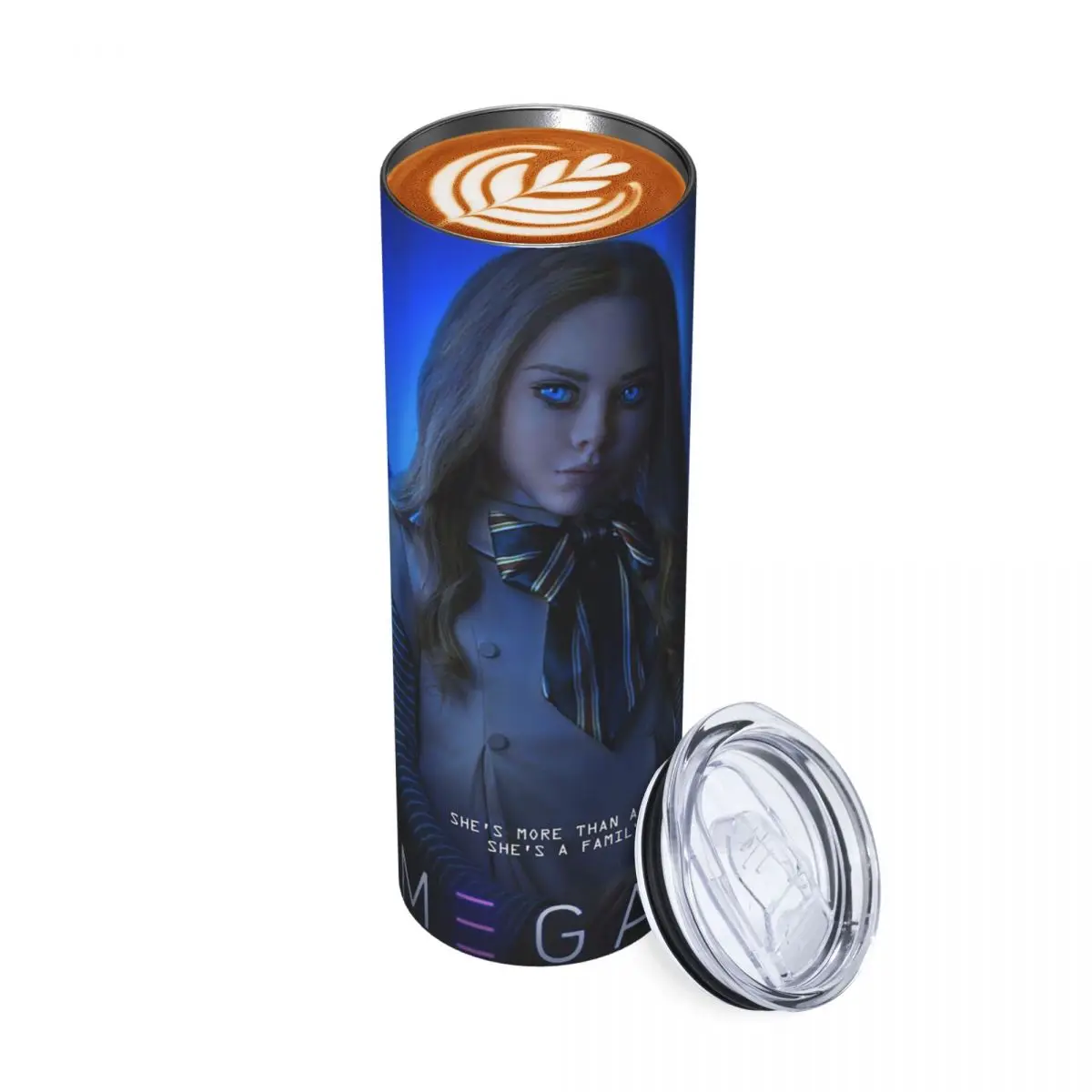 Run From M3Gan Thriller Stainless Steel Tumbler Vacuum Insulated Mug Thermal Cold Bottle Straw With Lid 20oz