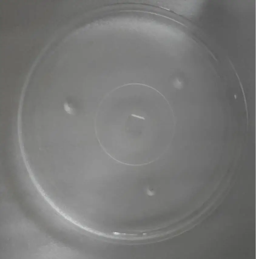 Microwave Oven Parts Glasses Plate With Central Square Hole 32cm Rotary Dishes