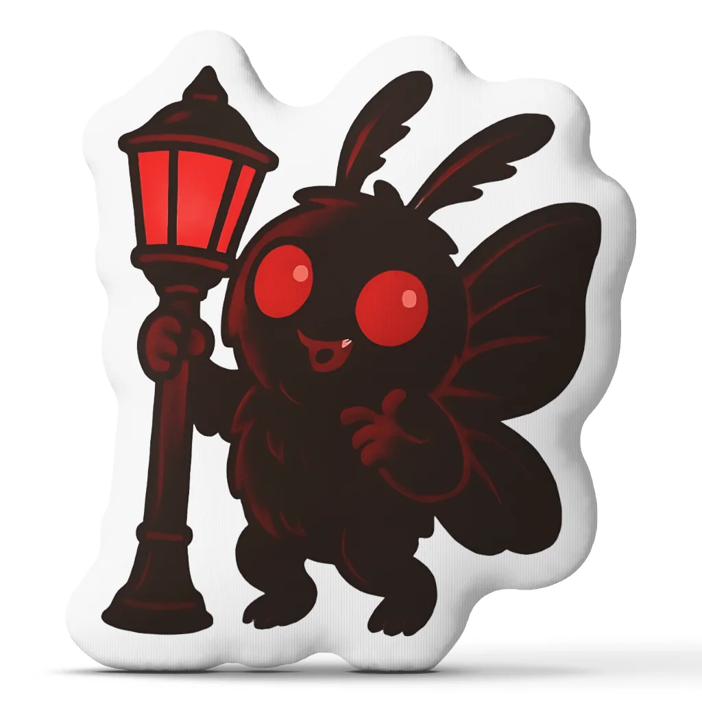 Cute Mothman Shaped Pillow Cryptid Throw Cushion Spooky Gothic Halloween Sofa Decor for Living Room Gift for Paranormal Fans