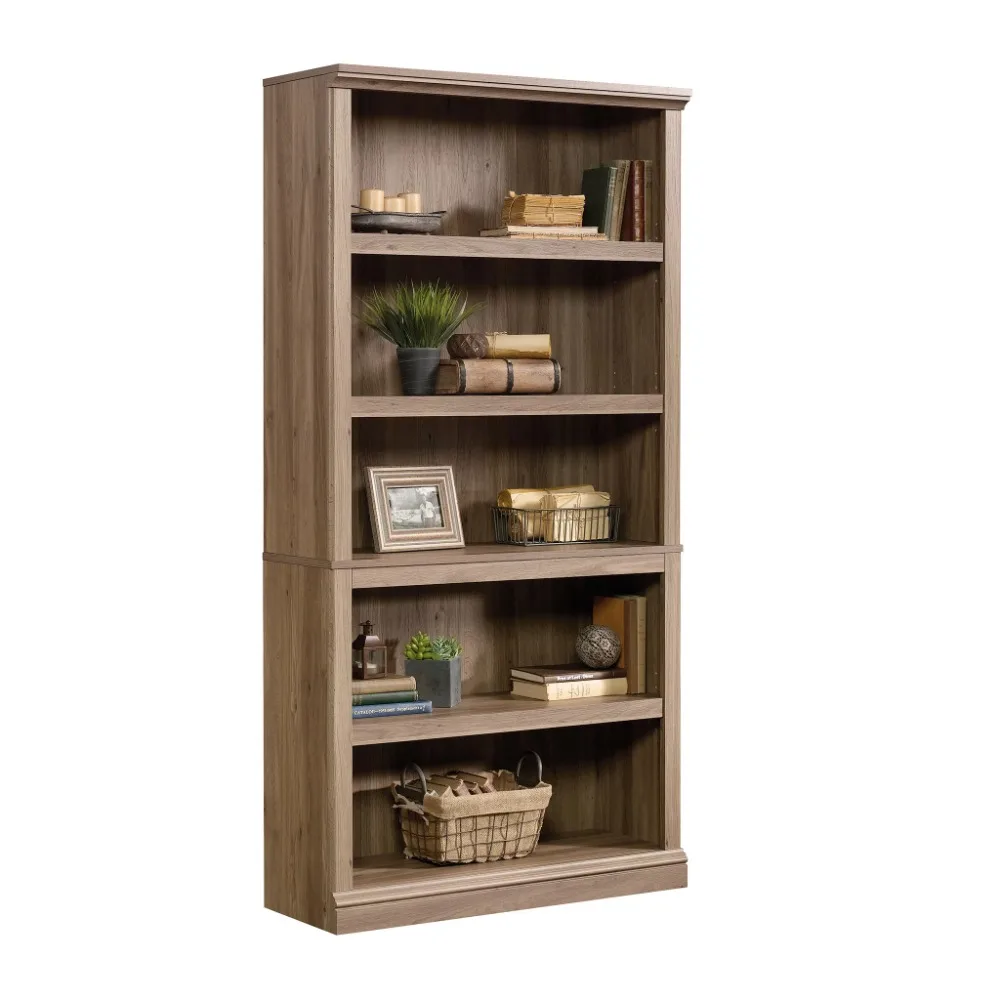 

5 shelves bookshelves, bedroom study bookshelves with salt oak veneer