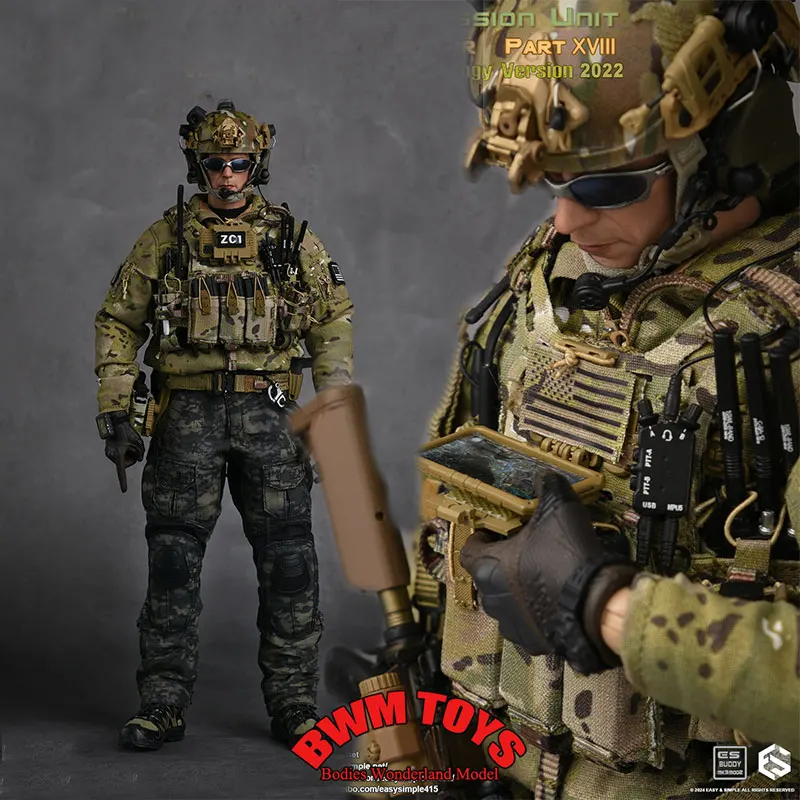 

Easy Simple 26064A 1/6 Scale Male Soldier CAG United States Delta Special Forces Warrior 12'' Action Figure Doll Collection
