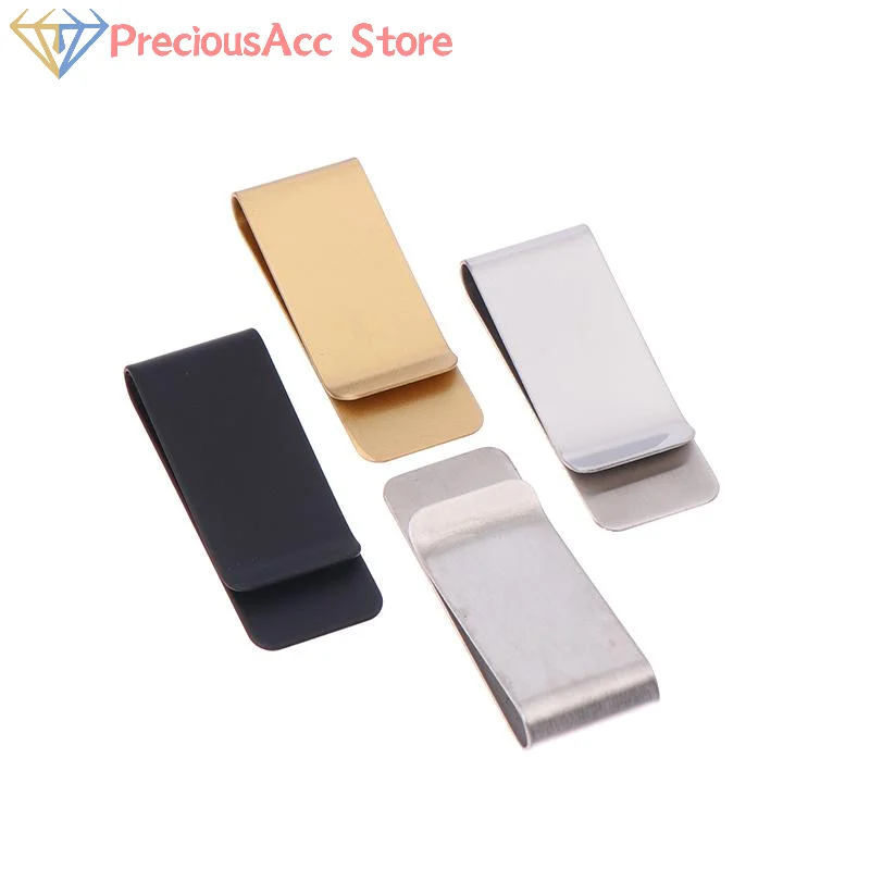 5 pezzi borsa da uomo porta biglietti da visita portafoglio morsetto per contanti semplice fermasoldi in metallo sottile clip per biglietti da visita multifunzionali portatili