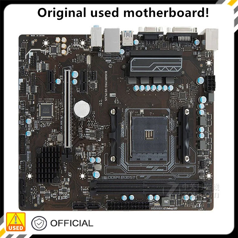 

For B350M PRO-VD PLUS Motherboard Socket AM4 For AMD B350 DDR4 USB3.0 SATA3 Original Desktop Used Mainboard