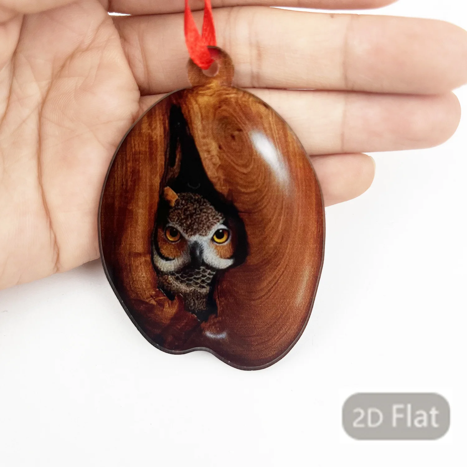 2D 2026 شجرة عيد الميلاد الديكور 2D شجرة حفرة الحيوانات عطلة المنزل الاكريليك قلادة عيد الميلاد 2026 السنة الجديدة ديكور حلية نافيداد