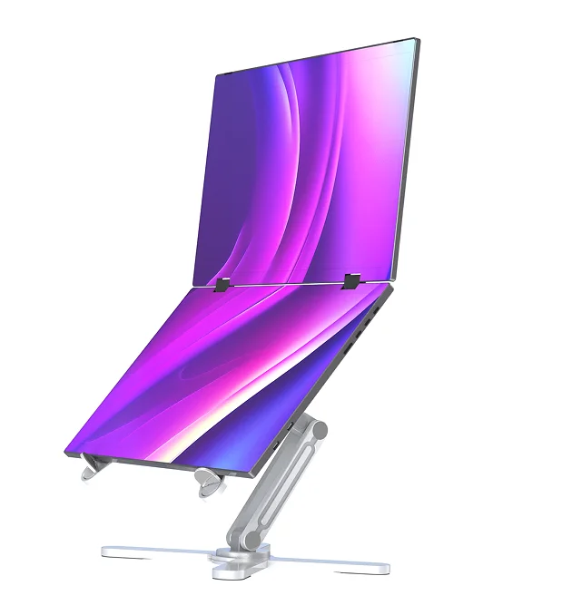 14 Inch IPS Dual Screen Folded Display Monitor With HDMI Driver-free Portable For Mobile And Laptop Use