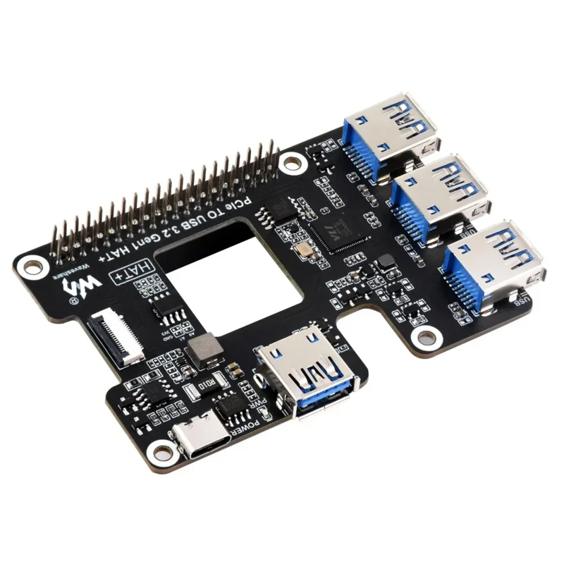 Placa de expansión HUB PCIe a USB 3,0, Kit de inicio HAT para RPI, Raspberry Pi 5, PI5, 2GB, 4GB, 8GB, accesorios de RAM