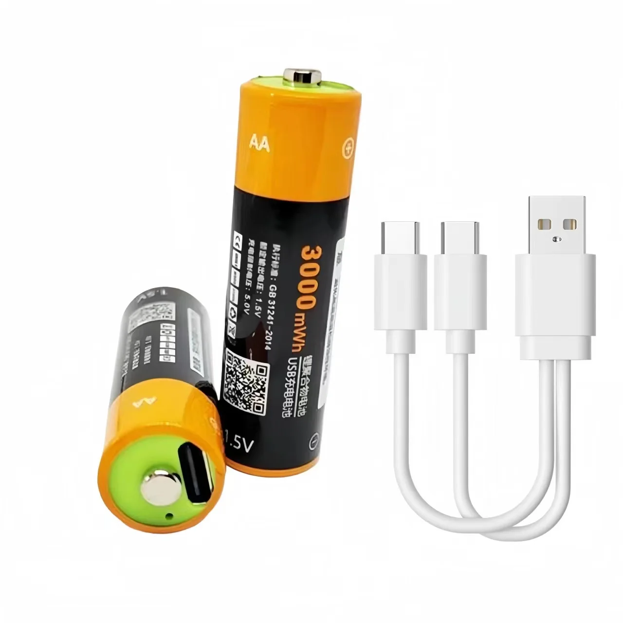 2 teile/los ZNTER 3000 mWh AA akku USB 1,5 V lithium-polymer-akku