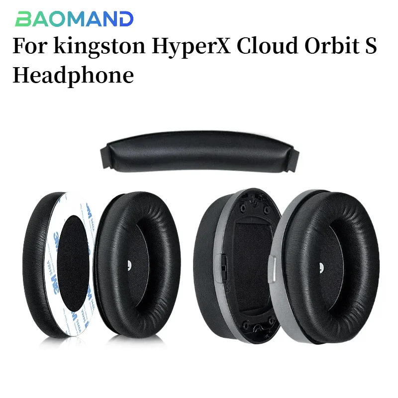 

Replacement Protein Leather Ear Pads Cushion Cover Earpads for kingston HyperX Cloud Orbit S Headset
