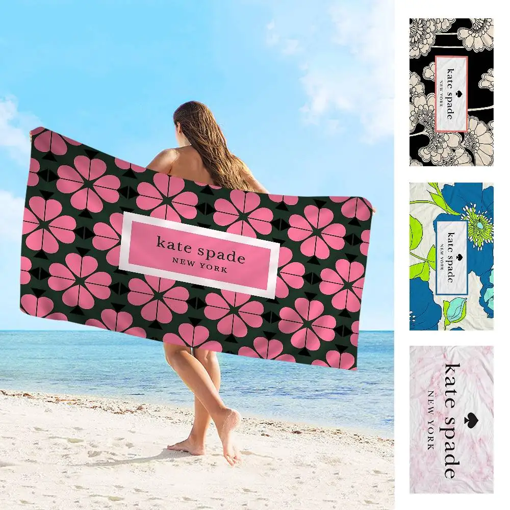 Fashion Brand K-Kate S-Spade N-New Y-York Beach Towel Colorful Bath Towels for Girl Microfiber Quick Dry Custom Sand Free Beach