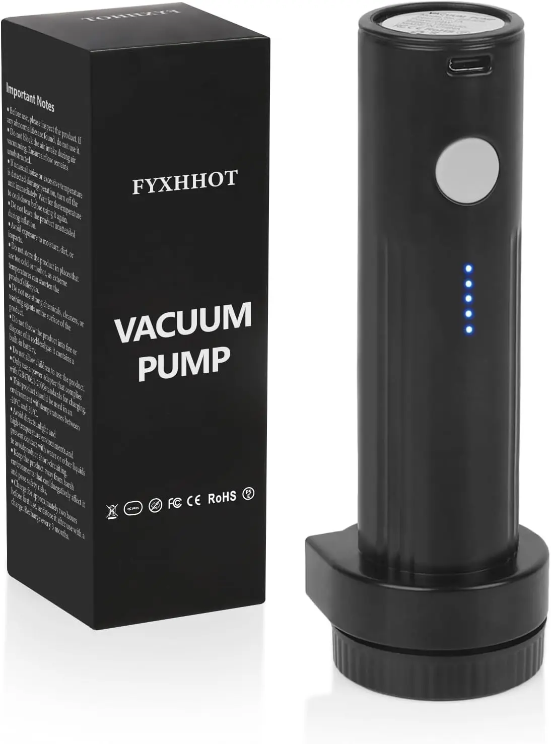

Cordless Electric Vacuum Pump for Vacuum Storage Bags Travel, USB Rechargeable Seal & Compression Bag Pump Space Saver for