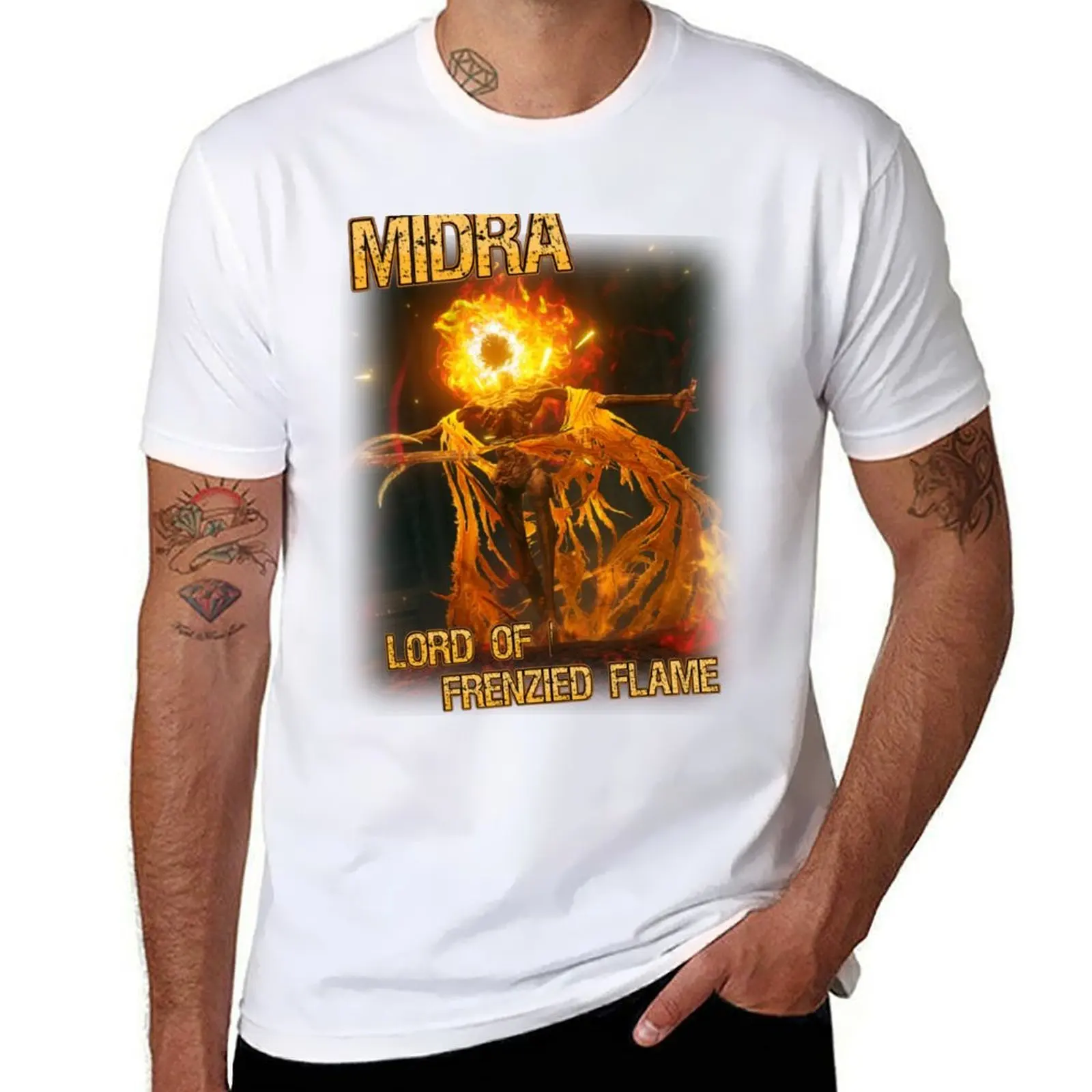 

Midra, Lord of Frenzied Flame T-Shirt t shirts for man graphic funny t shirts for man pack white T-Shirt