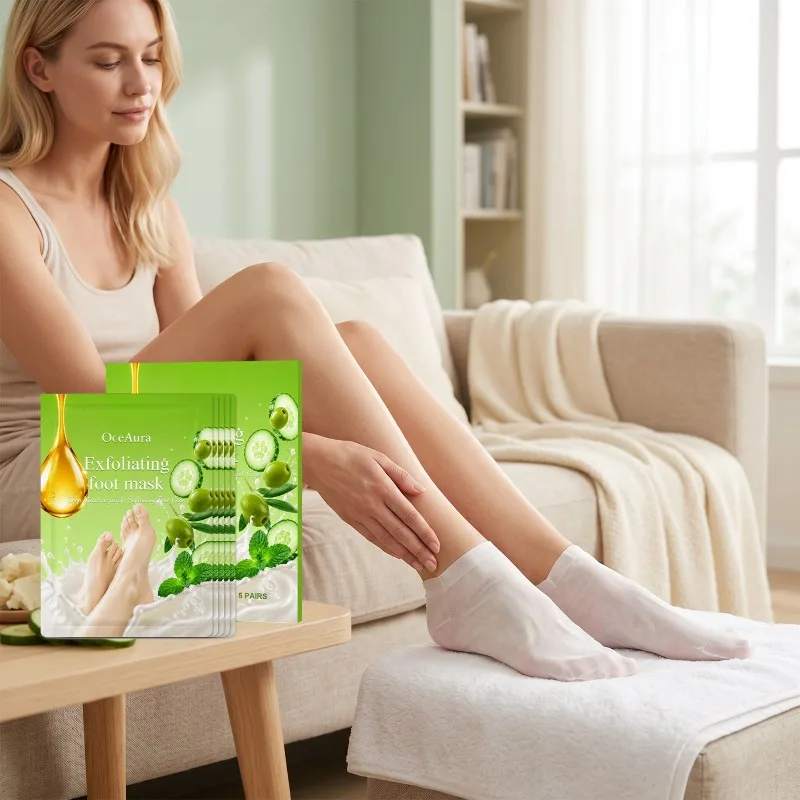 Moisturizing Exfoliating Foot Mask Mildly Clean Sole Tissue Nourish Dry Foot Epidermis Gentle Peel Sock Type Pack for Daily