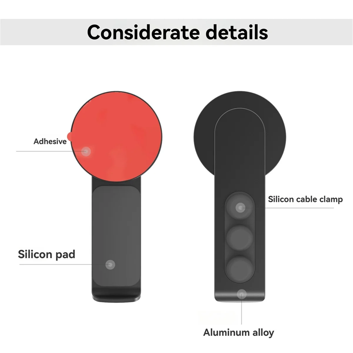 N84R 360 Degree Rotation Under Table Universal Headphone Holder with Cable Storage Organizer Headset Rack Earphone Bracket