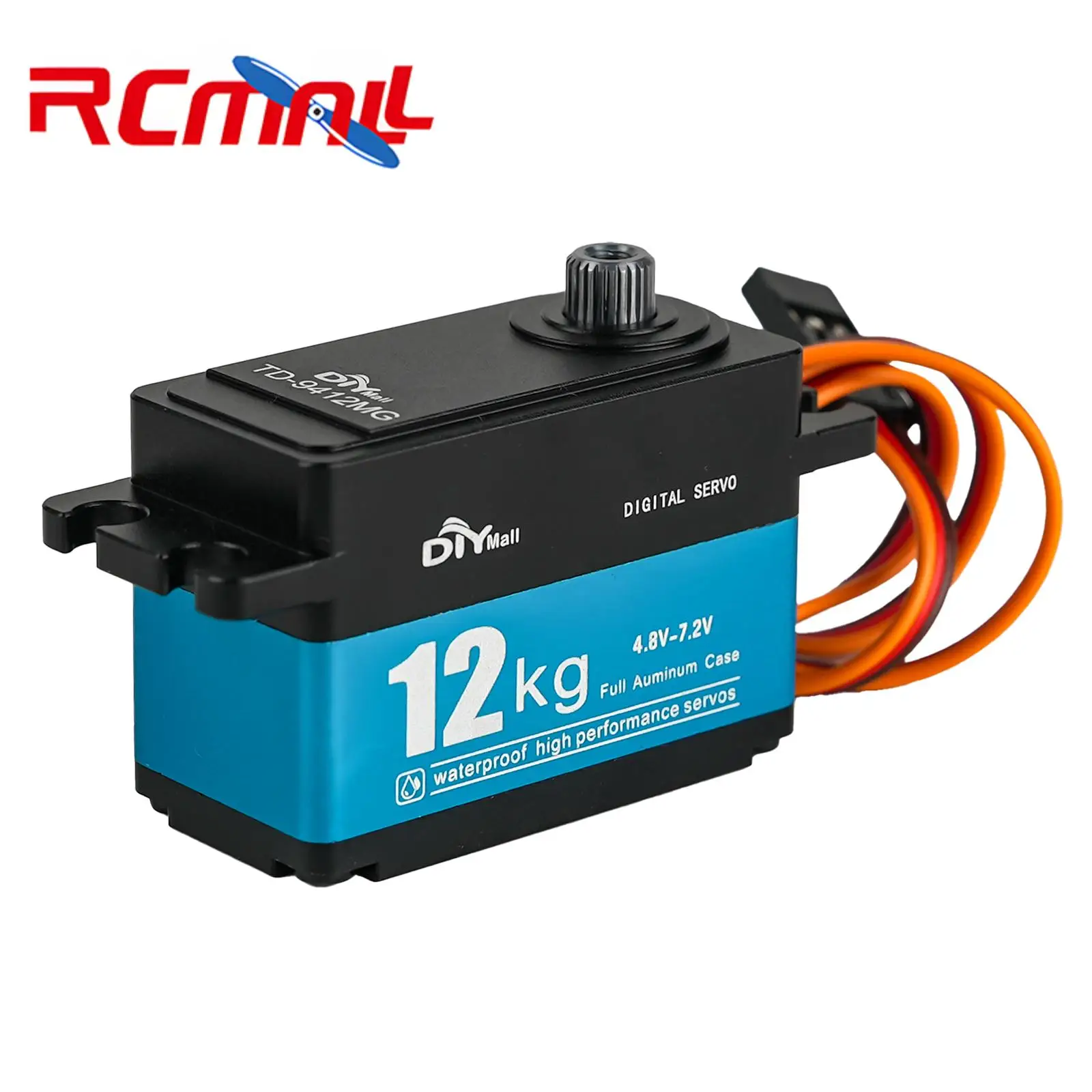 TD-9412MG 12kg High Torque Digital Servo Metal Gear Carbon Brush Motor Short Body Servo for 1/8 1/10 RC Car Boat Robot Parts