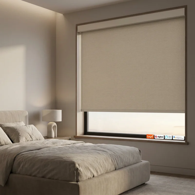 Homekit Smart Roller Blinds Apple Ios Siri Voice Control Compatible Google Automatic Window Shades Custom Size For Living Room