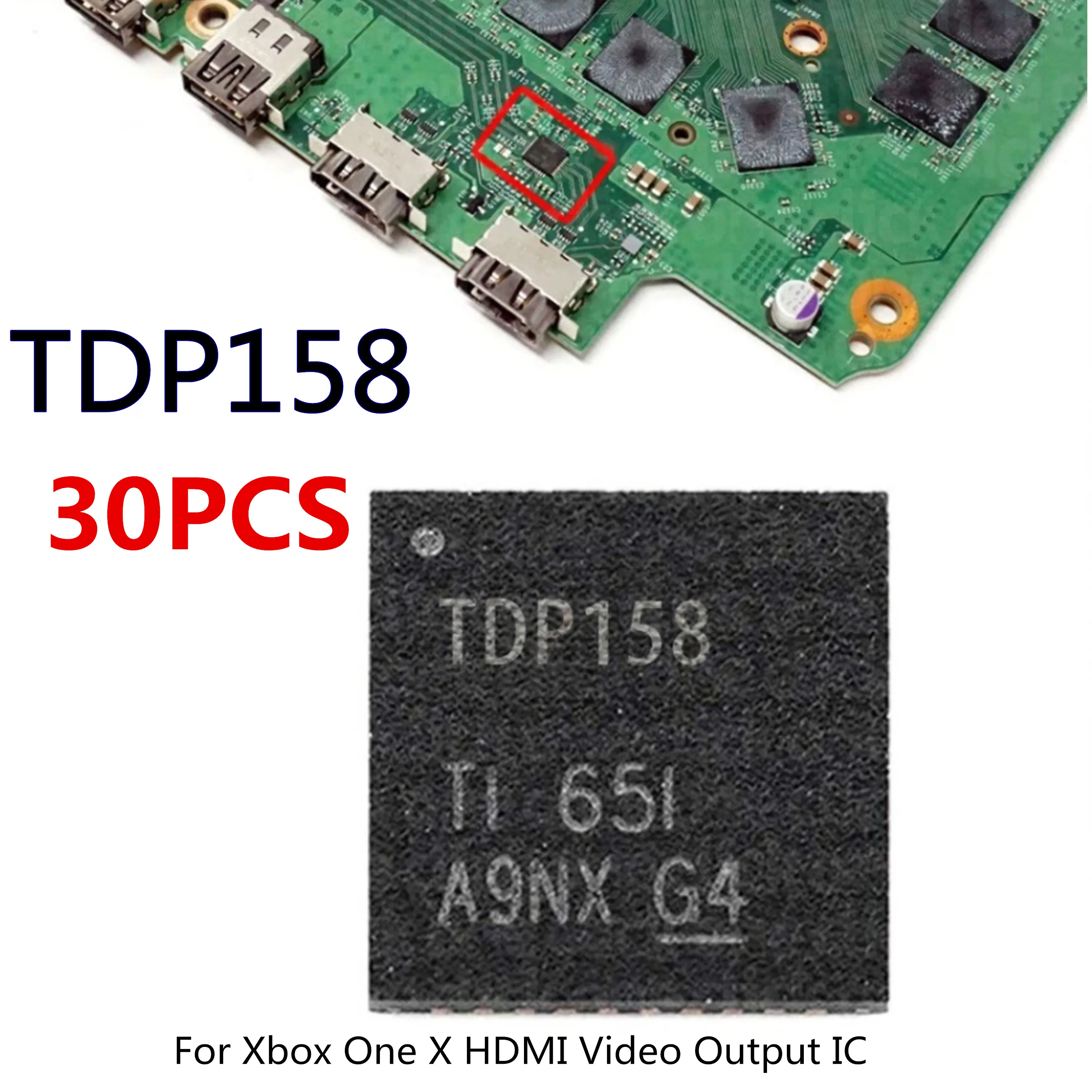 xbox-one-x用hdmi-tdp158リタイマーicチップ-30個入り、xbox-one-slim用ディスプレイインターフェースic-40ピン-75dp159-qfn40