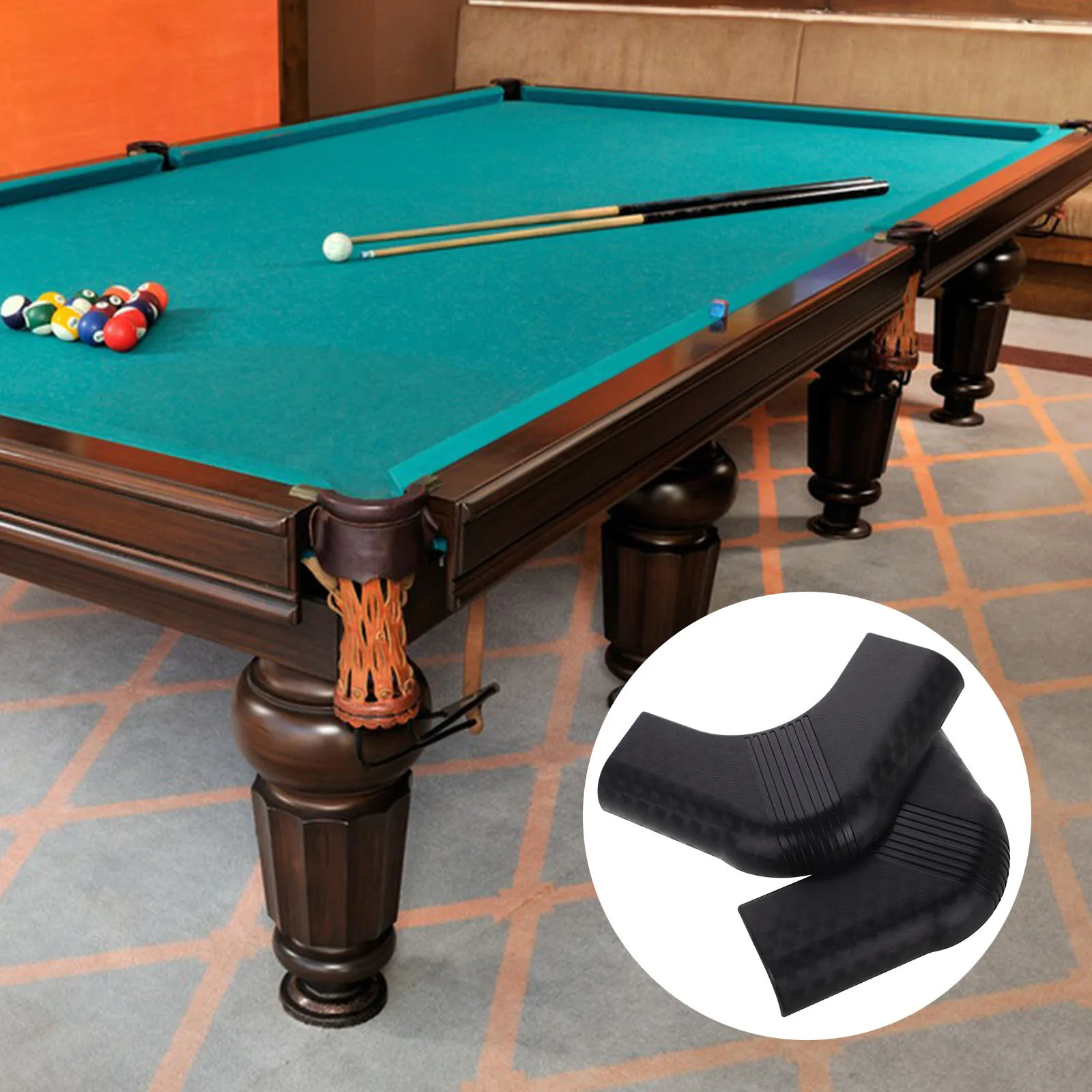 Protector de piscina de nailon duradero, cubierta para esquina de mesa de billar, parachoques de borde de muebles, protección para las esquinas de las mesas, 2 uds.
