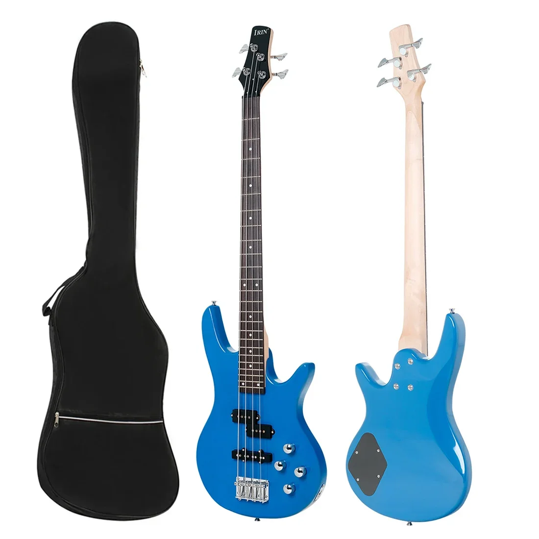 

IRIN Electric Bass Guitar Blue Basswood Body Maple Neck Guitar 4 Strings Guitarra with Bag Tuner Effect Pedal Capo Pick Parts